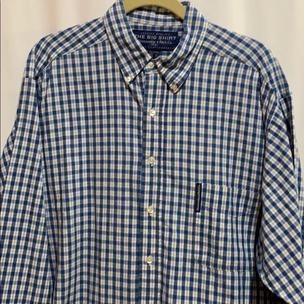 ABERCROMBIE FITCH THE BIG SHIRT SZ L BUTTON DOWN